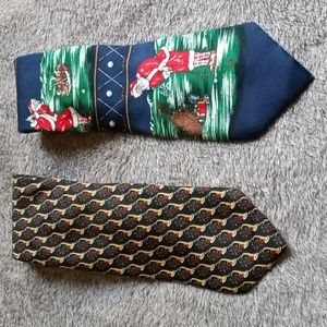 Lot of two Christmas ties